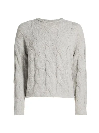 Design History Women's Cable-knit Crewneck Sweater In Gray