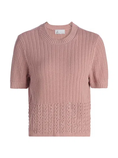 Design History Women's Khai Linen-blend Top In Pink