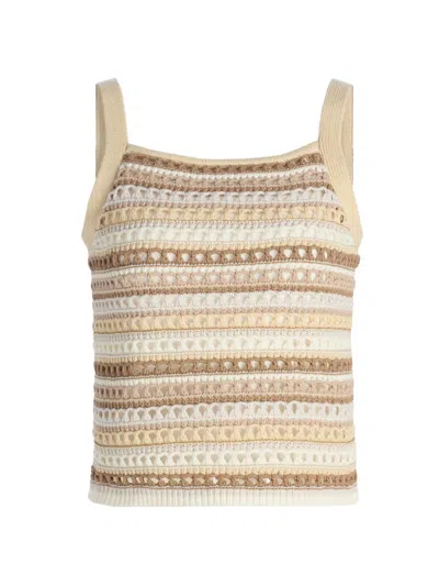 Design History Women's Kimmy Striped Knit Top In Brown