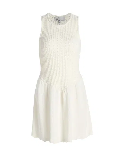 Design History Women's Kylie Cable-knit Minidress In White