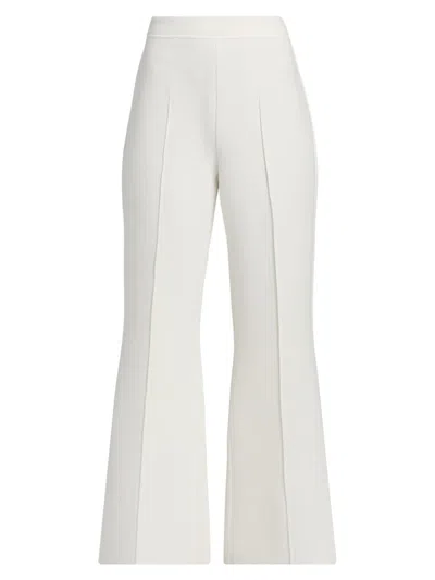 Design History Women's Marena Crease Flared Pants In White
