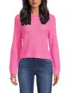 Design History Women's Pointelle Cashmere Sweater In Pink