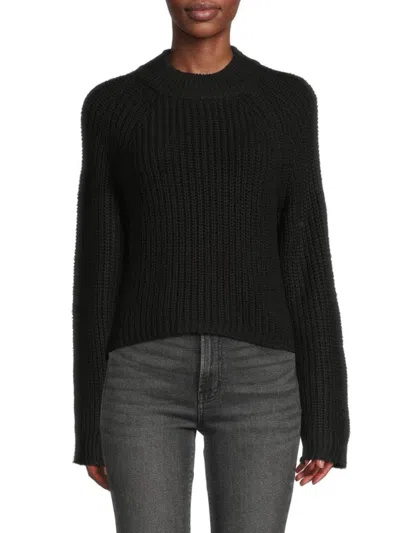 Design History Women's Raglan Sleeve Sweater In Black