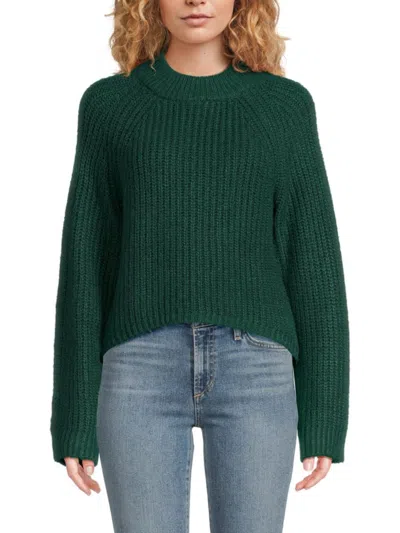 Design History Women's Raglan Sleeve Sweater In Forest