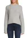 Design History Women's Raglan Sleeve Sweater In Light Grey
