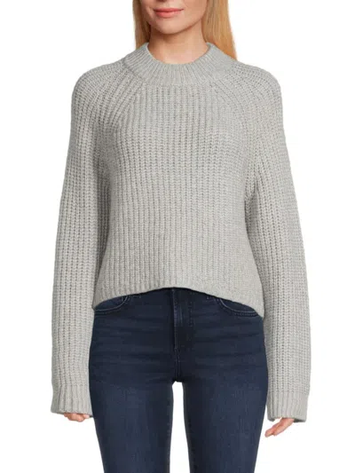 Design History Women's Raglan Sleeve Sweater In Light Grey