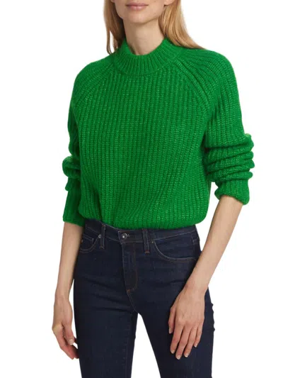 Design History Women's Shaker-stitch Sweater In Clover