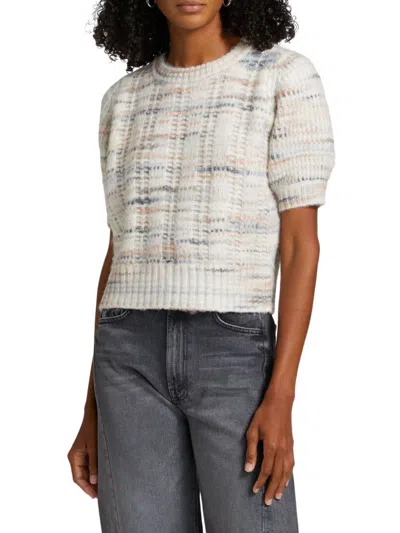 Design History Women's Short-sleeve Blouson Sweater In Neutral