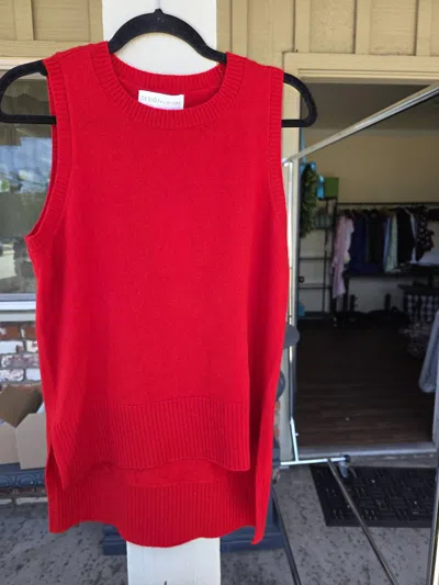 Design History Women's Sleeveless Sweater Vest In Red