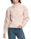 Design History Wool-blend Cable Sweater In Pink