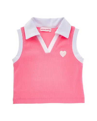 Design History Kids' Woven Top In Pink