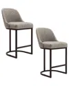 Design House Leick Home Set Of 2 Barrelback Counter Stools With High Density Foam