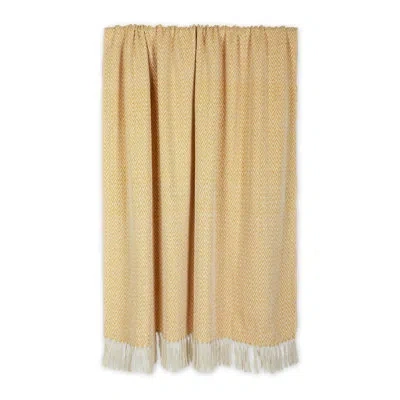 Design Imports 100% Cotton Throw In Honey Gold