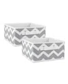 Design Imports 2-pc. Polyester Storage Bin Set In Gray Chevron