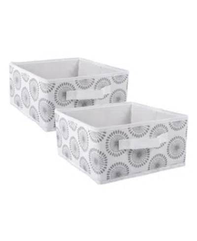 Design Imports 2-pc. Polyester Storage Bin Set In Gray Starburst