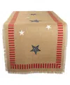 Design Imports 4th Of July Jute Table Runner 14" X 74" In Brown