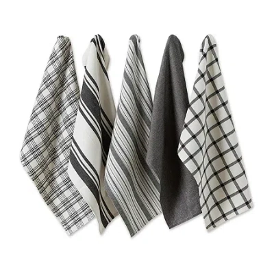 Design Imports 5-pc. Assorted Woven Dish Cloth Set In Gray