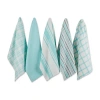 Design Imports 5-pc. Assorted Woven Dish Cloth Set In Green