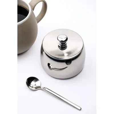 Design Imports 8 Oz. Sugar Bowl With Lid In Silver