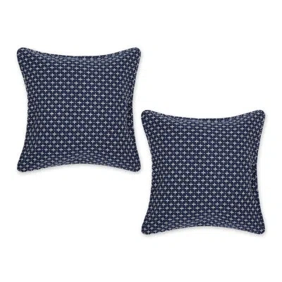 Design Imports Abstract 18'' Throw Pillow Cover In Teal