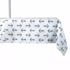 Design Imports Anchors Print Outdoor Tablecloth In White