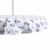 Design Imports Anchors Print Outdoor Tablecloth In White
