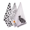 Design Imports Animal Print 3-pc. Dish Cloth Set In Black