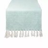 Design Imports Aqua Diamond Table Runner In Blue