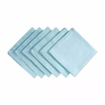 Design Imports Aqua Solid Chambray 6-pc. Napkins In Blue