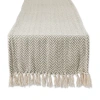 Design Imports Artichoke Chevron Table Runner In Green