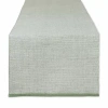 Design Imports Artichoke Eco-friendly Chambray Fine Ribbed Table Runner In Green