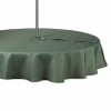 Design Imports Artichoke Tonal Lattice Print Outdoor With Zipper Tablecloth In Green