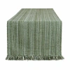 Design Imports Artichoke Variegated Fringe Table Runner In Green