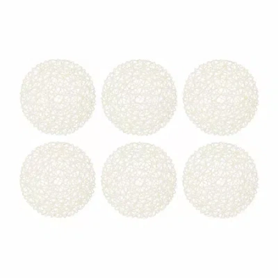 Design Imports Artichoke Woven Paper 6-pc. Placemat In Neutral