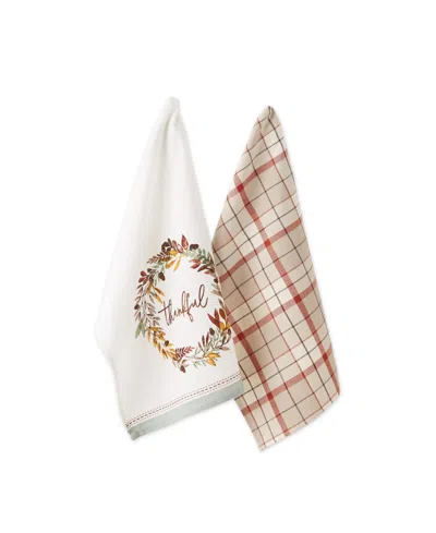 Design Imports Assorted Dishtowel, Set Of 2 In Multi