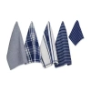 Design Imports Asst Foodie 5-pc. Towel + Dish Cloth Set In Blue