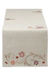 Design Imports Autumn Wheat Table Runner In Gray