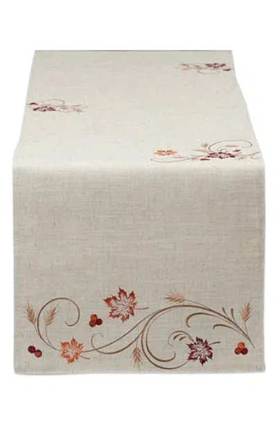 Design Imports Autumn Wheat Table Runner In Gray