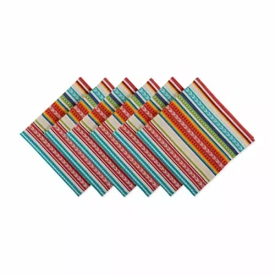 Design Imports Baja Stripe 6-pc. Napkins In Multi