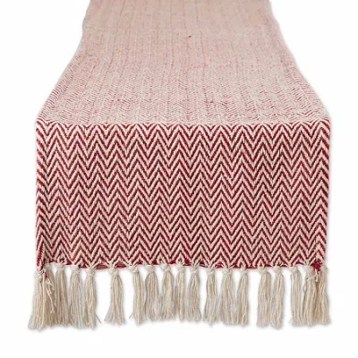 Design Imports Barn Red Chevron Table Runner