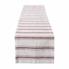 Design Imports Barn Red Zig Dobby Stripe Table Runner In Red