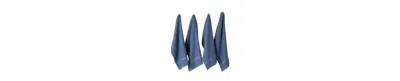 DESIGN IMPORTS BASIC TERRY COLLECTION WAFFLE DISHTOWEL SET, 15X26", SOLID STONEWASH BLUE, 4 PIECE