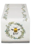 Design Imports Bee Kind Embellished Table Runner In Off-white