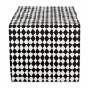 Design Imports Black And Cream Harlequin Print Table Runner In Black