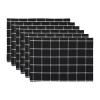 Design Imports Black Check 6-pc. Table Linen Set In Black