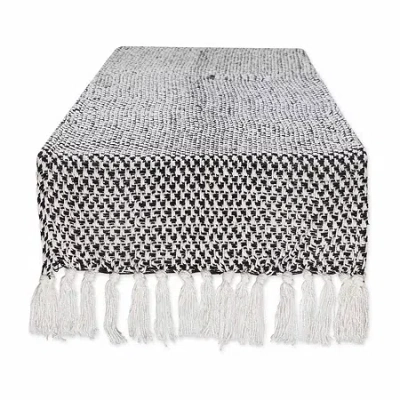Design Imports Black Woven Table Runner