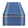 Design Imports Blue Chambray French Stripe Table Runner In Blue
