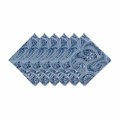 Design Imports Blue Paisley Print Outdoor 6-pc. Napkins