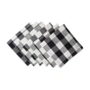 Design Imports Buffalo Check 6-pc. Napkins In Black