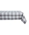 Design Imports Buffalo Check Tablecloth, 60" X 120" In Gray